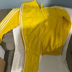 Yellow Addidas Tracksuit